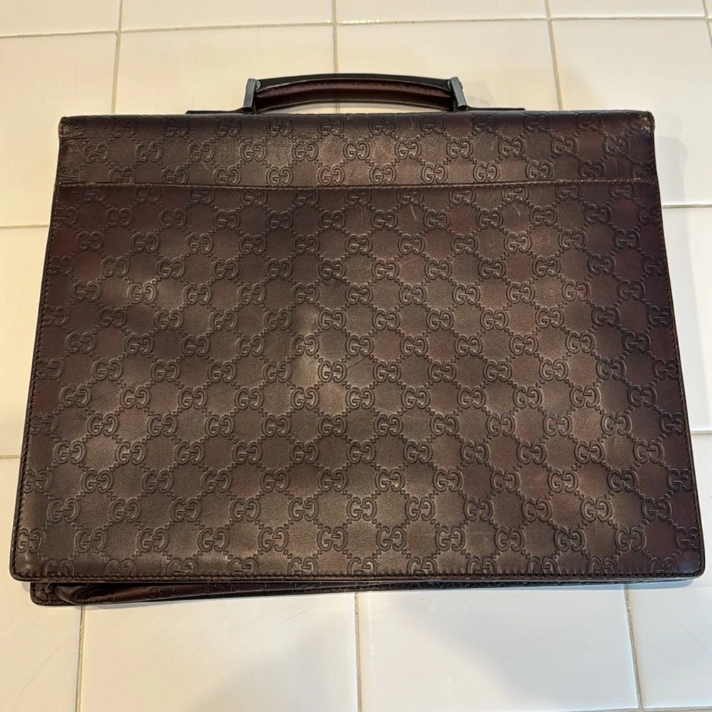 Gucci Vintage Leather Briefcase